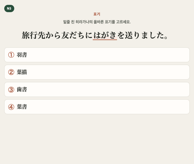 시각적 카드 예시. 같은 내용은 이어지는 구조화된 텍스트로 제공됩니다.